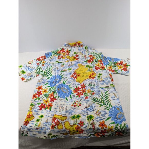 Vintage Tommy Hilfiger Hawaiian Shirt Mens AOP Casual Beach Party M Medium - Picture 6 of 8